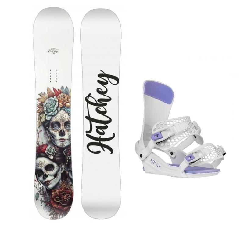 Hatchey Eternity dámský snowboard + Gravity Fenix white/lavender vázání Hatchey