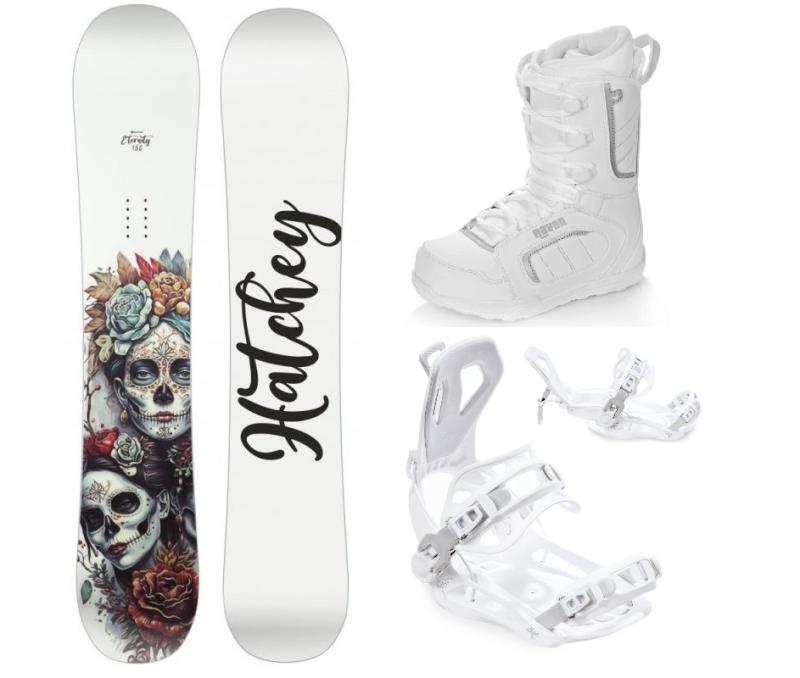 Hatchey Eternity dámský snowboard + Raven Fastec FT360 white vázání + Raven Pearl white Hatchey