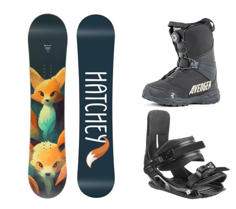 Hatchey Foxy dětský snowboard + Hatchey Tactic Junior vázání + Beany Avenger BS boty Hatchey