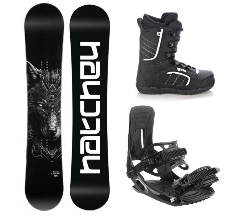Hatchey Leader freestyle snowboard + Hatchey Tactic vázání + Raven Target obuv Hatchey