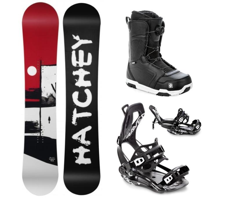 Hatchey Legacy snowboard + Raven Fastec FT360 black vázání + Raven Flush MOZ boty Hatchey