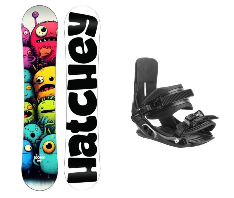Hatchey Loony dětský snowboard + Hatchey Tactic Junior vázání Hatchey