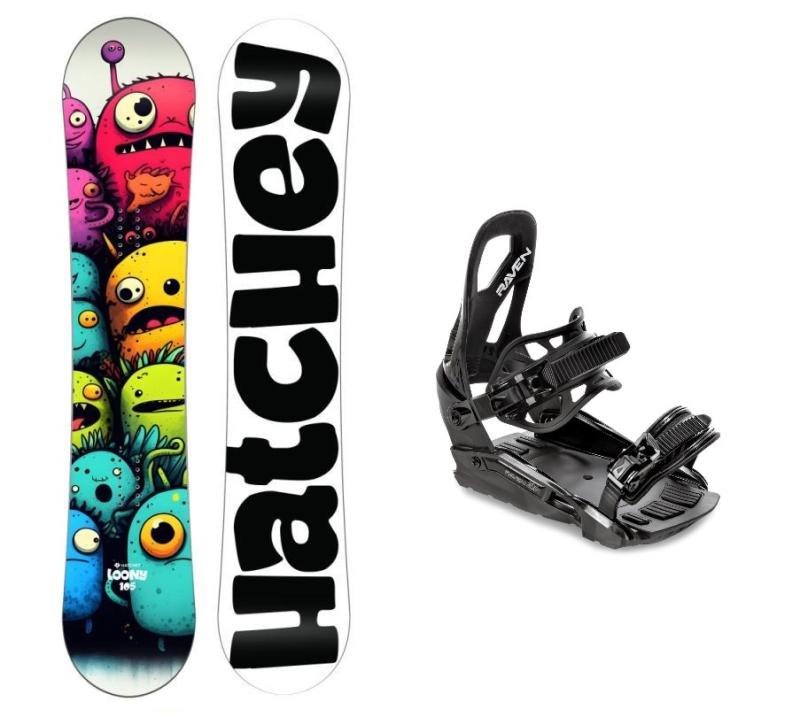Hatchey Loony dětský snowboard + Raven S230 Black vázání Hatchey