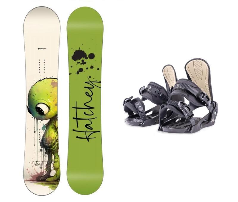 Hatchey Outcast dětský snowboard + Beany Junior vázání Hatchey