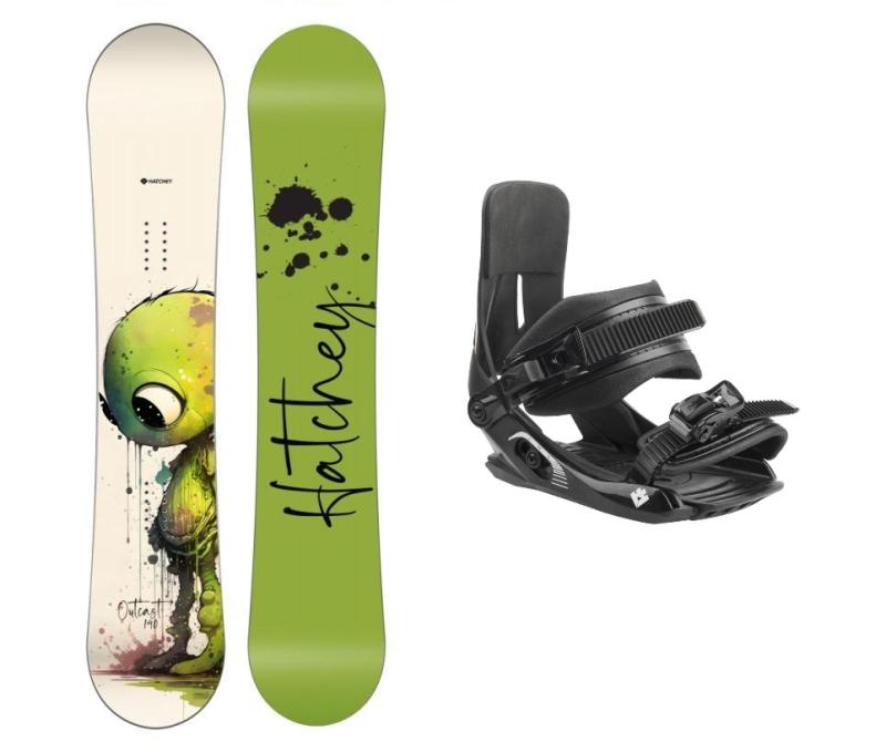 Hatchey Outcast dětský snowboard + Hatchey Tactic Junior vázání Hatchey