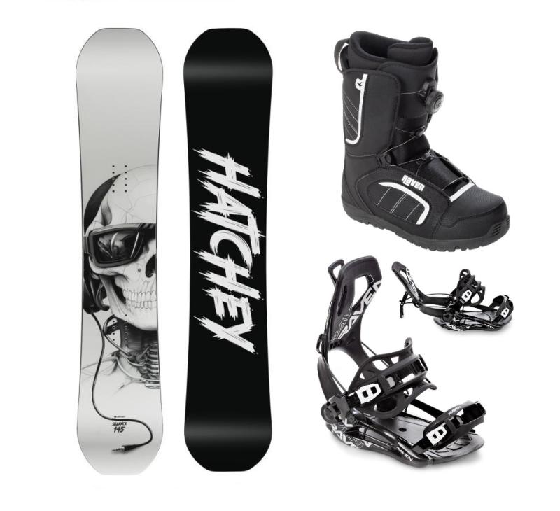 Hatchey Sillence snowboard + Raven Fastec FT360 black vázání + Raven Target ATOP obuv Hatchey