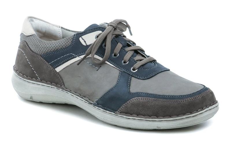 Josef Seibel 44910 šedé pánské nadměrné polobotky Josef Seibel