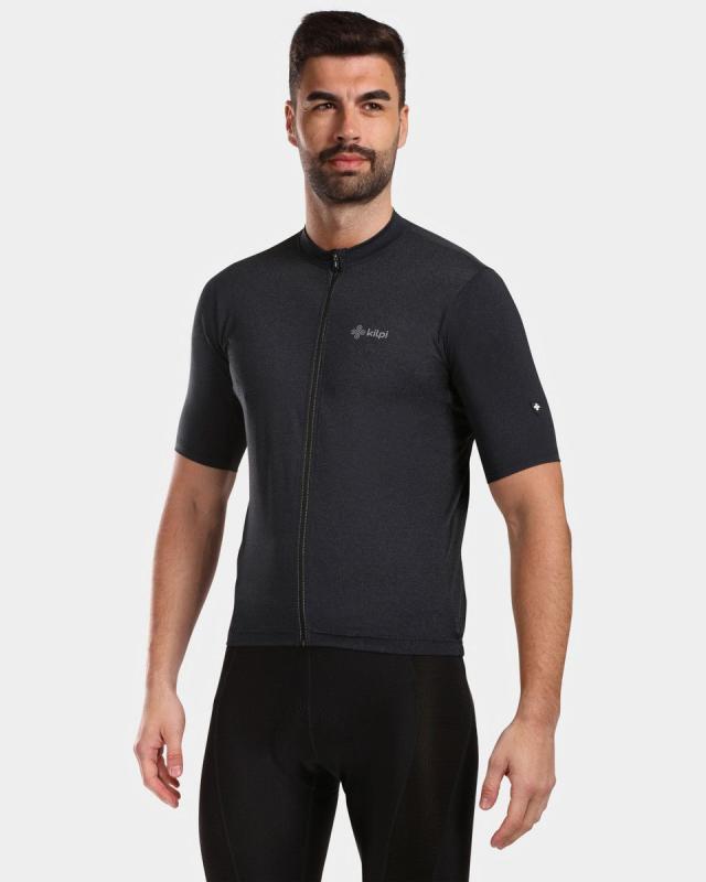 KILPI CAVALET-M Černý cyklistický dres + KILPI HIXON-M Černé cyklistické kraťasy Kilpi