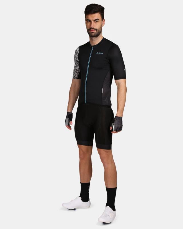KILPI PICARD-M Černý cyklistický dres + KILPI PRESSURE-M Černé cyklistické šortky Kilpi