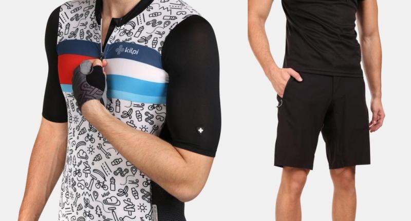 KILPI RIVAL-M Černý cyklistický dres + KILPI HIXON-M Černé cyklistické kraťasy Kilpi