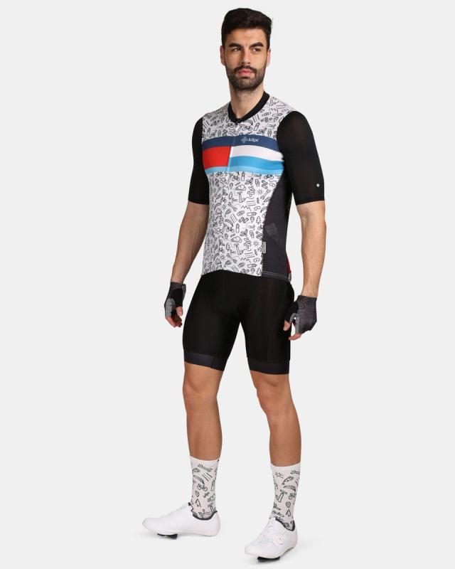 KILPI RIVAL-M Černý cyklistický dres + KILPI PRESSURE-M Černé cyklistické šortky Kilpi
