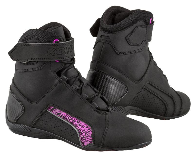 Kore Dámské boty na motorku Velcro 2.0 černo-fialové KORE