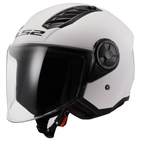 LS2 Otevřená přilba OF616 Airflow II Solid lesklá bílá LS2