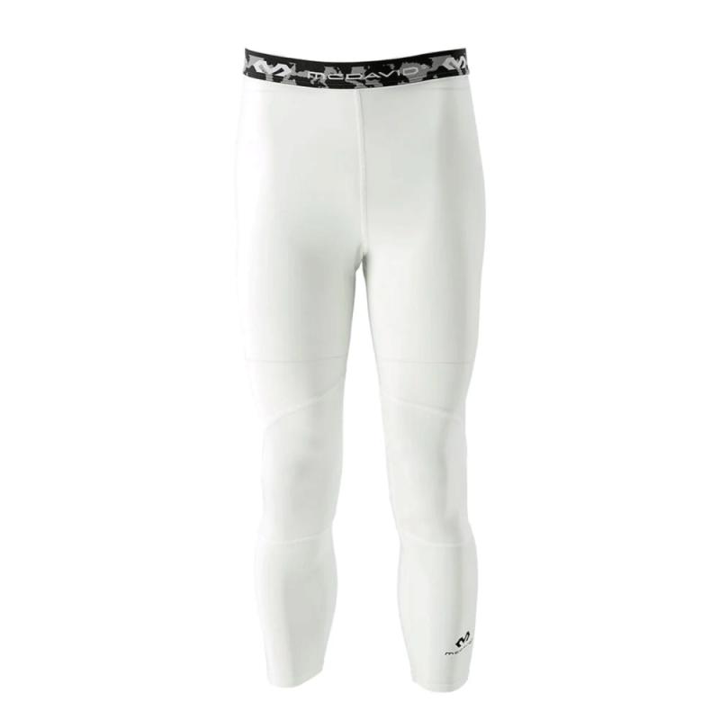 McDavid Compression 3/4 Tight With Dual Layer Knee Support White McDavid