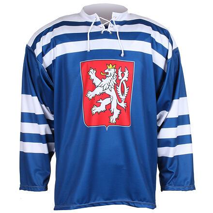 Merco hokejový dres ČSR 1947 replika modrá - bez potisku Merco
