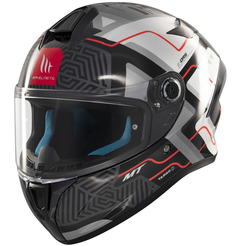 MT Helmets Targo S Brik lesklá černo-bílá Mt Helmets