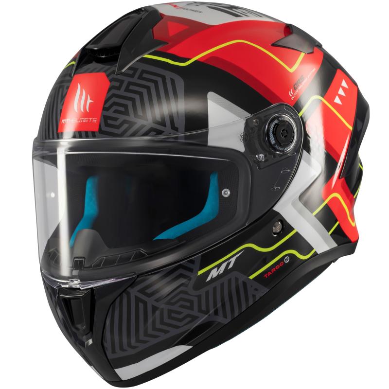 MT Helmets Targo S Brik lesklá černo-červená Mt Helmets