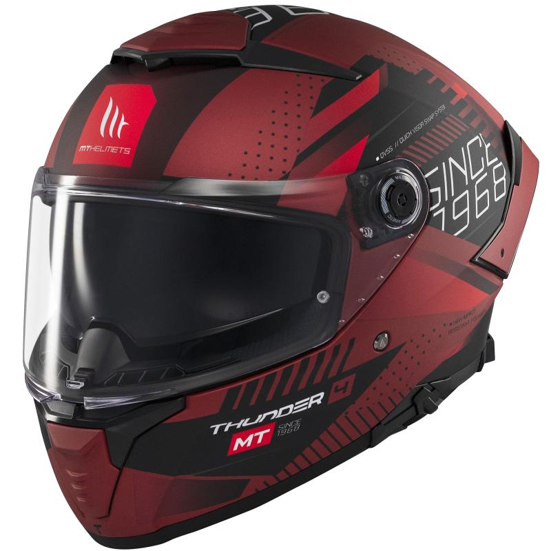 MT Helmets Thunder 4 SV Luminence matná červená Mt Helmets