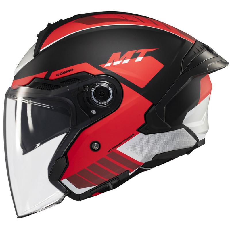MT Helmets Cosmo SV Cruiser matná červeno-černo-šedá Mt Helmets