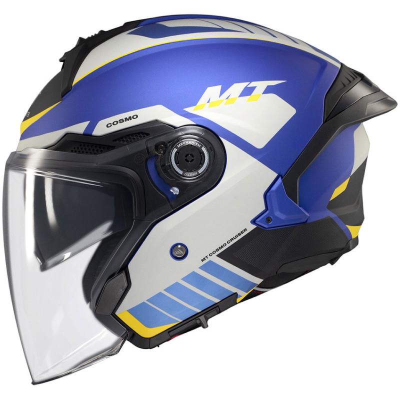 MT Helmets Cosmo SV Cruiser matná modro-černo-šedá Mt Helmets
