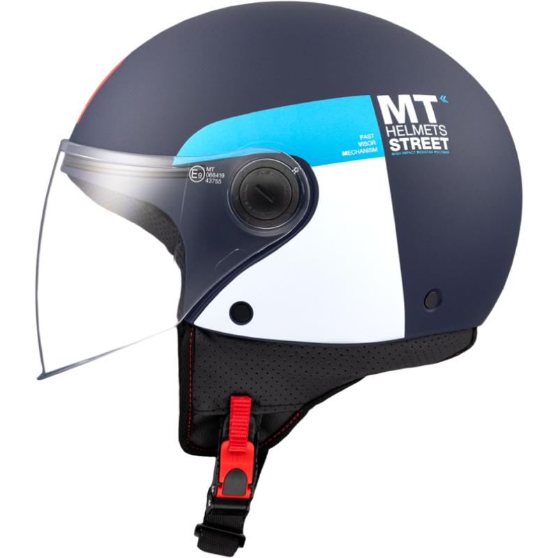 MT Helmets STREET INBOARD C7 matná modro-bílá Mt Helmets