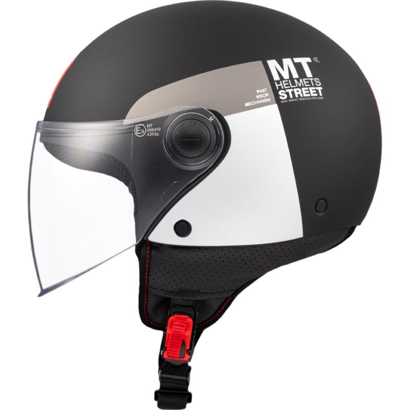 MT Helmets STREET INBOARD D2 matná černo-bílá Mt Helmets
