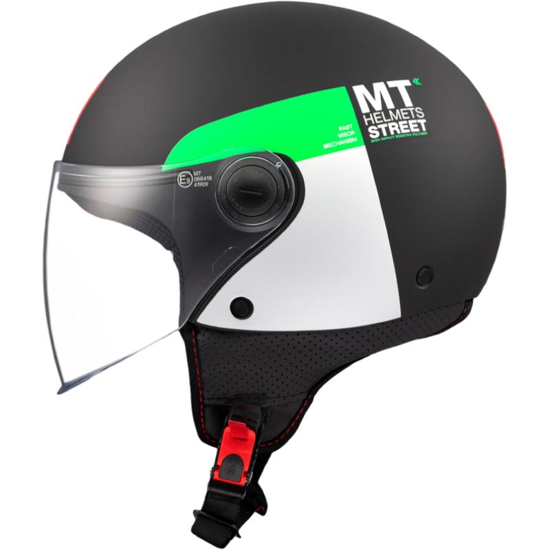 MT Helmets STREET INBOARD D6 matná černo-zelená Mt Helmets