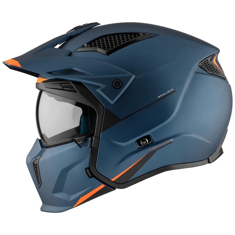 MT Helmets Streetfighter SV S Solid A7 matná modrá Mt Helmets