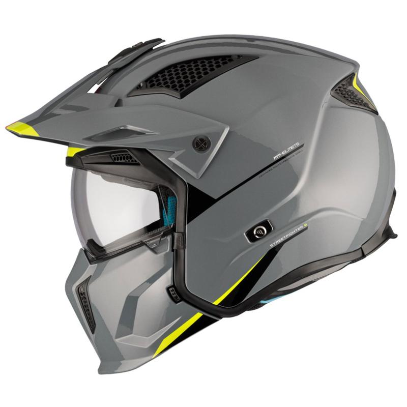 MT Helmets Streetfighter SV S Solid A1 šedá lesklá Mt Helmets
