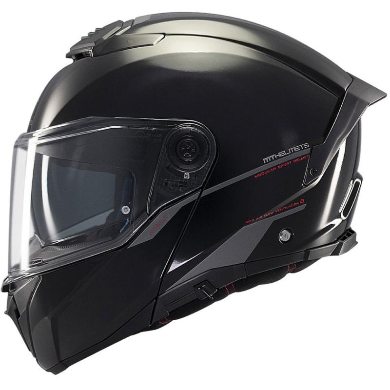 MT Helmets Vyklápěcí helma ATOM 2 SV SOLID A1 lesklá černá Mt Helmets