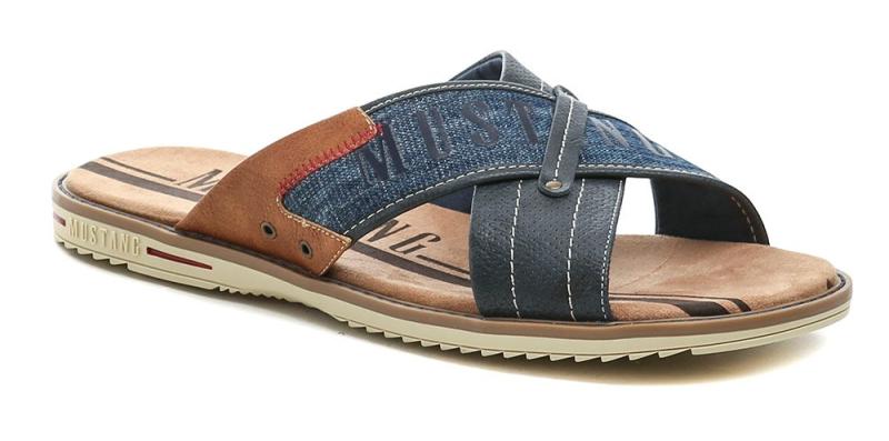 Mustang 4152-705-820 jeans navy pánské nadměrné nazouváky Mustang