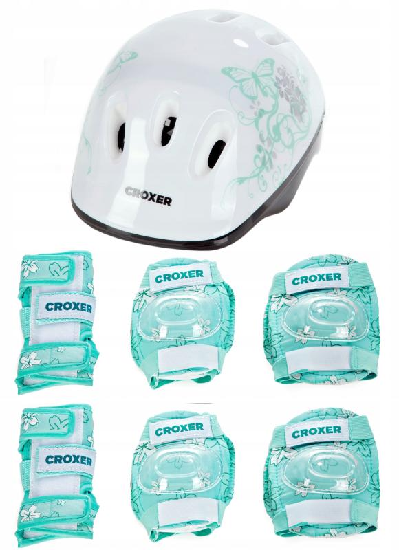Croxer Silky Fibre MINT sada chráničů a přilby Croxer