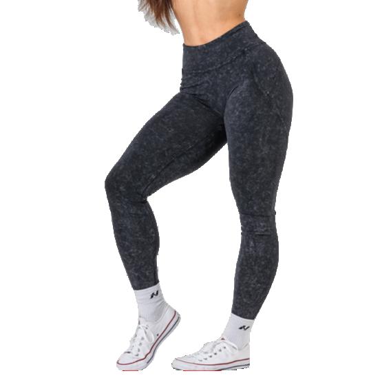 Nebbia Washed legíny s vysokým pasem GYM WARRIOR 776 Nebbia