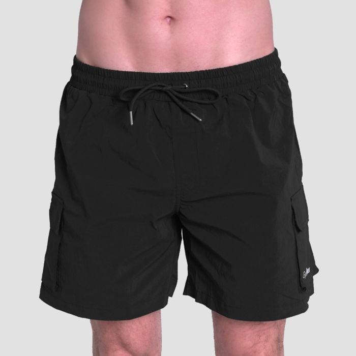 GymBeam Men‘s Swim Cargo Shorts Black GymBeam
