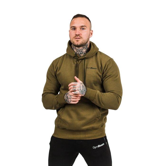GymBeam Mikina Athlete Military Green Black GymBeam
