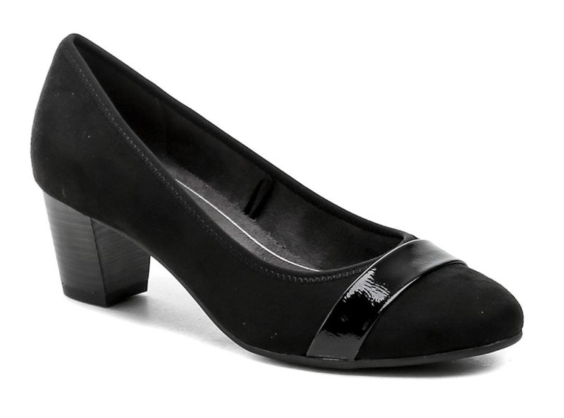 Jana 8-22467-42 černé dámské lodičky šíře H Jana