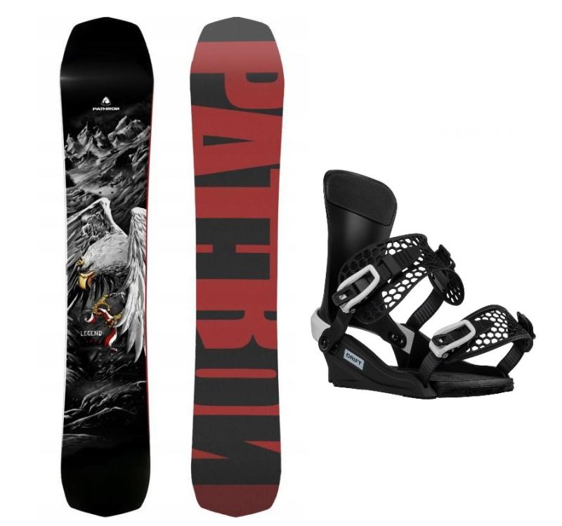 Pathron Legend 23/24 snowboard + Gravity Drift black/white vázání Pathron