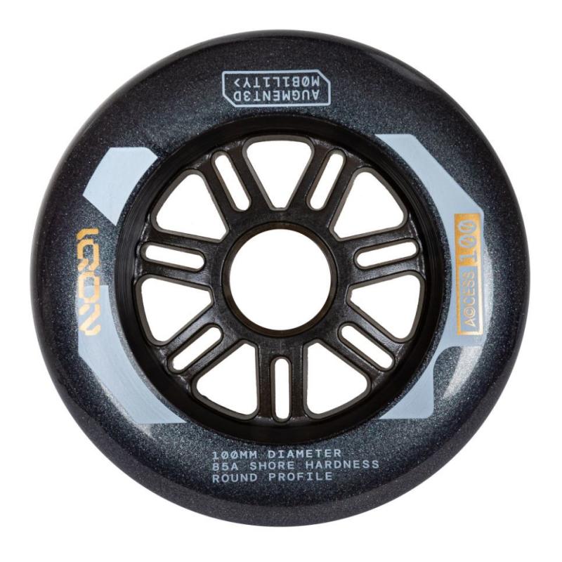 Powerslide Kolečka Iqon Access Dark Grey (3ks) Powerslide