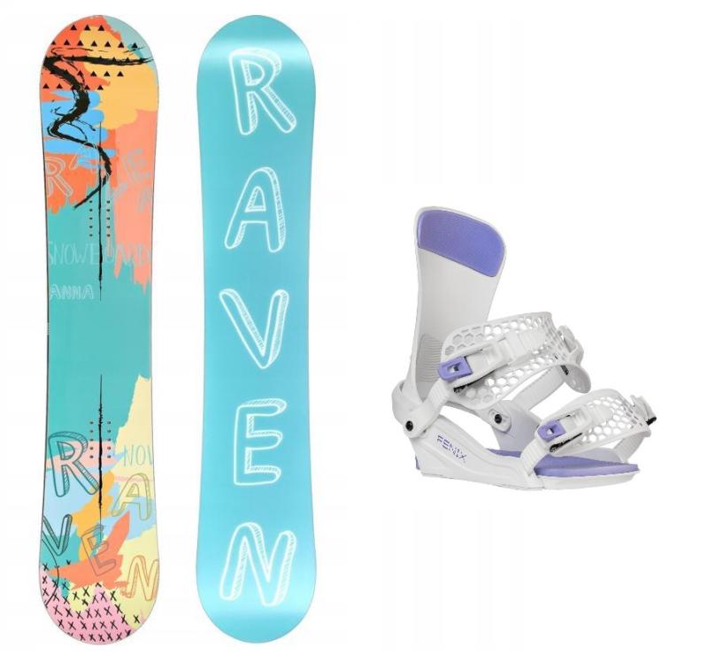 Raven Anna dámský snowboard + Gravity Fenix white/lavender vázání Raven