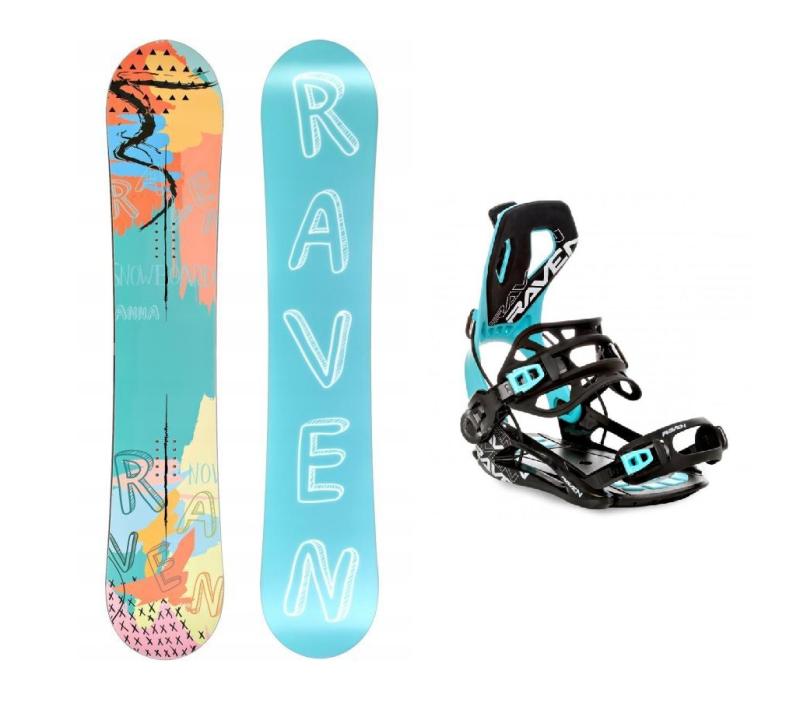 Raven Anna snowboard + Raven Fastec FT360 black/mint vázání Raven