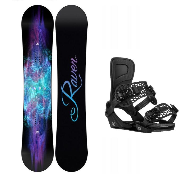 Raven Aura dámský snowboard + Gravity Rise black vázání Raven