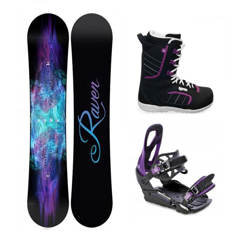 Raven Aura dámský snowboard + Raven S230 Black/violet vázání + Raven Diva boty Raven