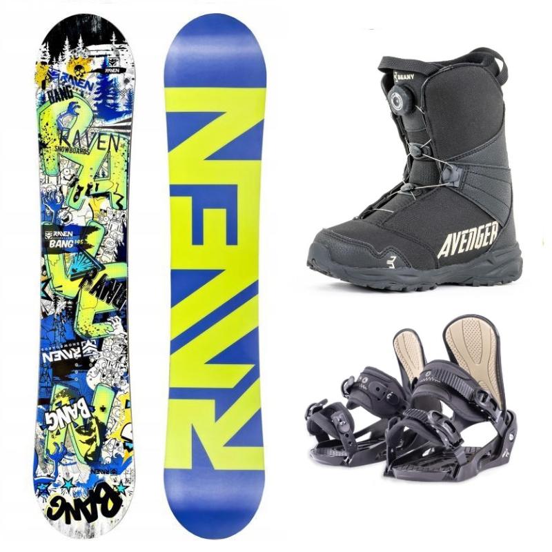 Raven Bang junior mini snowboard + Beany Junior vázání + Beany Avenger BS boty Raven