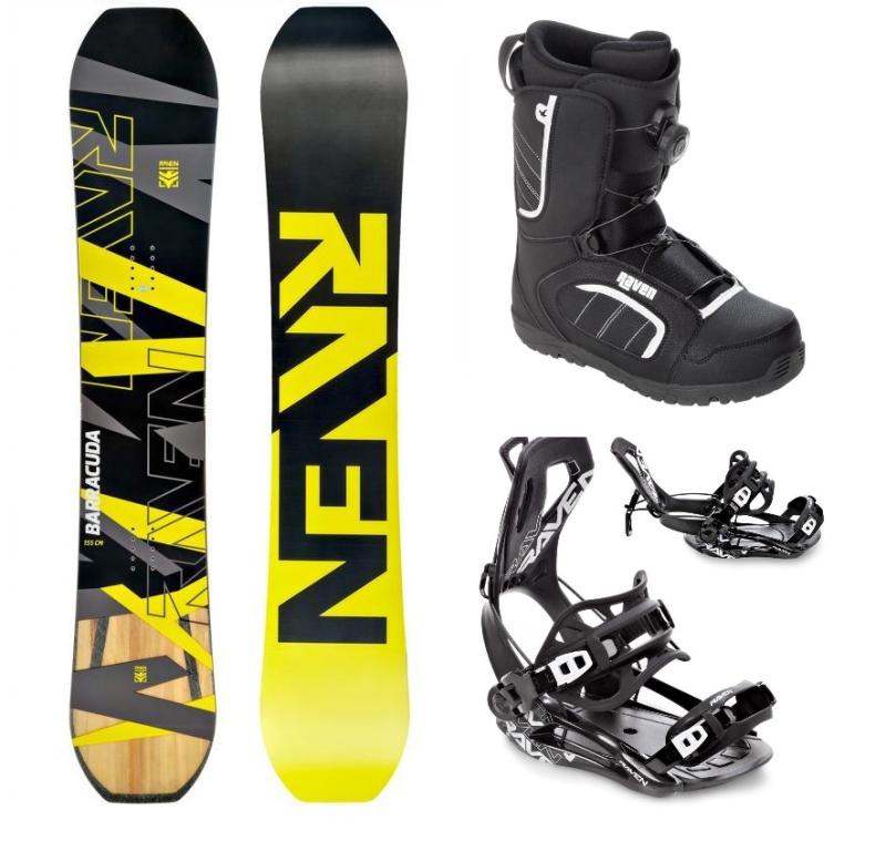 Raven Barracuda Carbon Lime snowboard + Raven Fastec FT360 black vázání + Raven Target ATOP obuv Raven