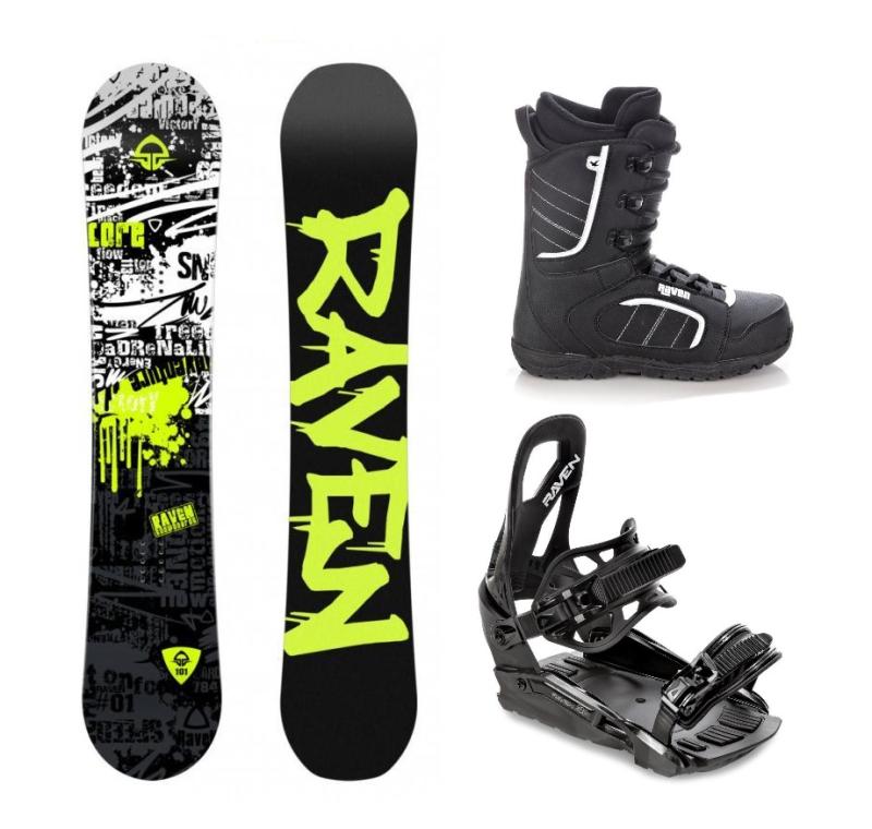 Raven Core Junior CAP dětský snowboard + Raven S230 Black vázání + Raven Target obuv Raven