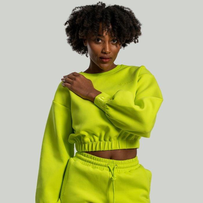 STRIX Dámská mikina Lunar Cropped Chartreuse GymBeam