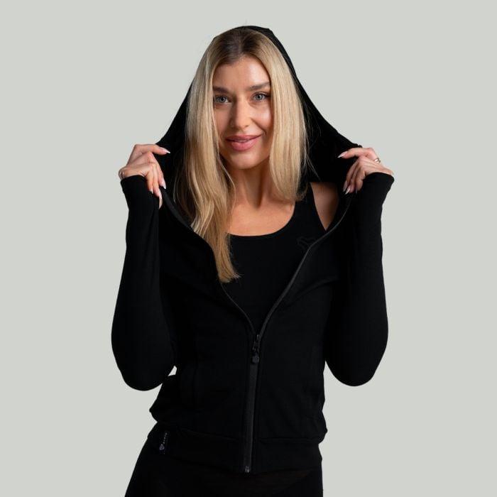 STRIX Dámská mikina se zipem MERINO I Black GymBeam