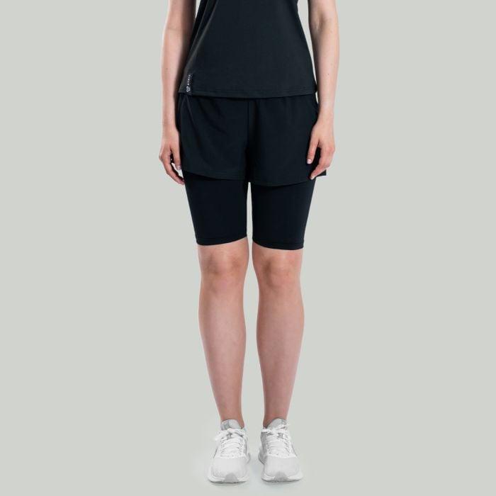 STRIX Dámské šortky 2in1 ULTRA Black GymBeam