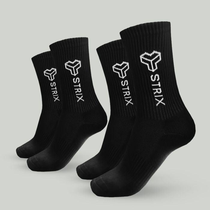 STRIX Essential Crew Socks 2Pack Black GymBeam