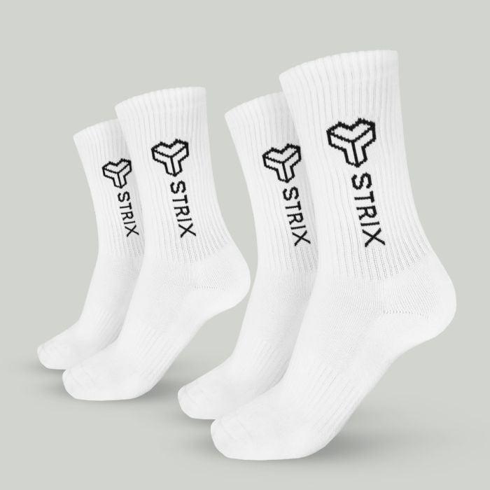 STRIX Essential Crew Socks 2Pack White GymBeam